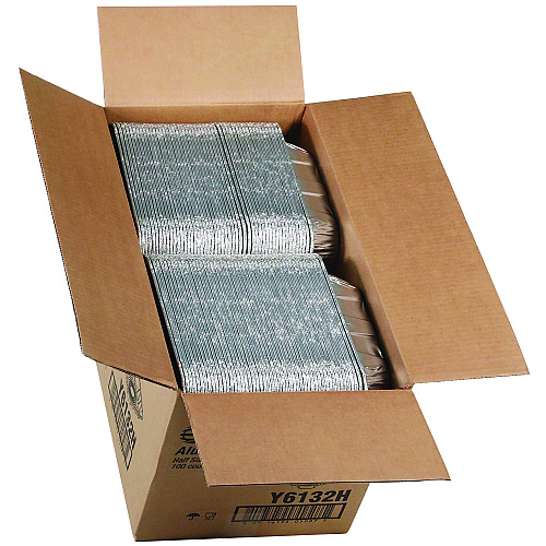 Pactiv Aluminum Steam Table Pan, Half-Size Deep, 2.6" Deep, 11.8 x 9.4, 100/Carton (Y6132H)