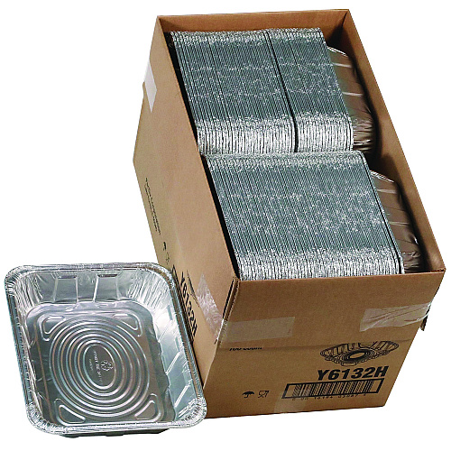 Pactiv Aluminum Steam Table Pan, Half-Size Deep, 2.6" Deep, 11.8 x 9.4, 100/Carton (Y6132H)