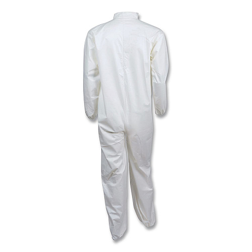KleenGuard A40 Coveralls, Open Wrists and Ankles, Medium, White, 25/Carton (44312)