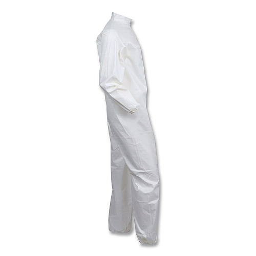 KleenGuard A40 Coveralls, Open Wrists and Ankles, Medium, White, 25/Carton (44312)