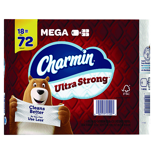 Charmin&reg; Ultra Strong Standard Toilet Paper, 2-Ply, 220 Sheets, 18 Rolls (11105)