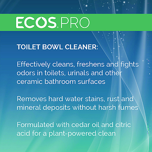ECOS PRO Toilet Bowl Cleaner, Fresh Cedar Scent, 24 oz Squeeze Bottle, 6/Carton (PL97036CT)