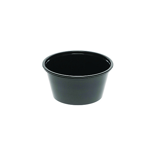 Pactiv Plastic Portion Cup, 3.25 oz, Black, 3,000/Carton (YSPP300EA)