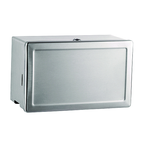 Bobrick Surface-Mounted Paper Towel Dispenser, 12.13 x 6.13 x 7.25, Satin Finish Stainless Steel (263)