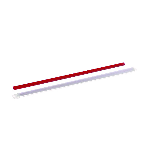 Pactiv Giant Paper-Wrapped Straw, 10.25, Red, 1,800/Carton (YSTWG102R6)