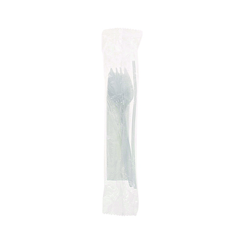 Pactiv Fieldware Cutlery Kit, Mediumweight, Napkin/Spork/Straw, Plastic, White, 1,000/Carton (FKQWSCHLCH)