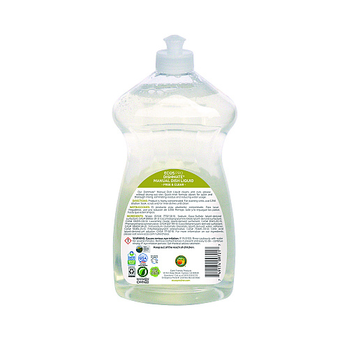 ECOS PRO Dishmate Manual Dish Liquid, Free and Clear, 25 oz Squeeze Bottle, 6/Carton (PL97216CT)