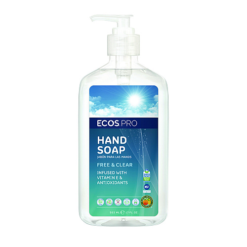 ECOS PRO Liquid Hand Soap, Free and Clear, 17 oz, 6/Carton (PL96636CT)