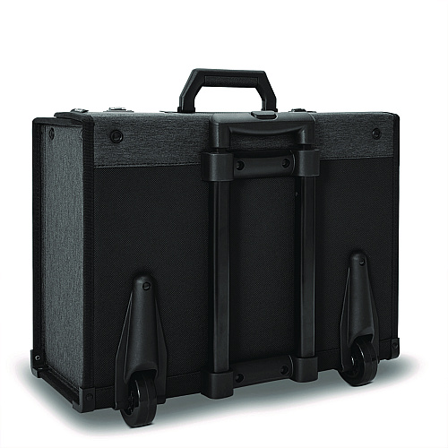 SOLO Classic Recycled Rolling Catalog Case, Fits Device Up to 17.3", 9.31 x 9.31 x 16.14, Gray/Black (B78410)
