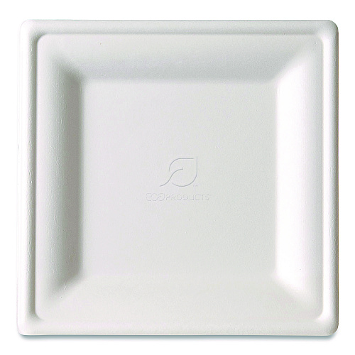 Eco-Products Vanguard Renewable and Compostable Sugarcane Plates, Plate, 7.87 x 7.87, White, 500/Carton (EPP022NFA)