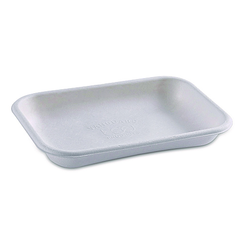 Eco-Products WorldView Vanguard Rectangular Container, 12 oz, 7 x 4.75 x 1, Sugarcane Fiber, White, 400/Carton (EPSCRC12NFA)