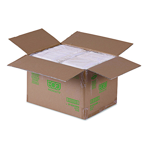 Eco-Products WorldView Vanguard Rectangular Container, 32 oz, 4.71 x 7.01 x 1.04, White, Sugarcane Fiber, 400/Carton (EPSCRC32NFA)