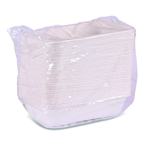 Eco-Products WorldView Vanguard Rectangular Container, 32 oz, 4.71 x 7.01 x 1.04, White, Sugarcane Fiber, 400/Carton (EPSCRC32NFA)