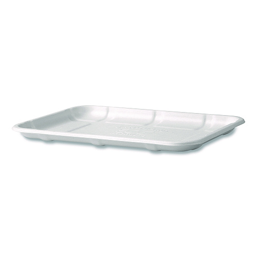 Eco-Products Meat and Produce Food Trays, 8.5 x 6.2 x 0.5, White, Sugarcane Fiber, 400/Carton (EPMP2SNFA)