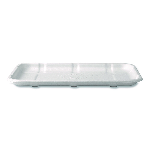 Eco-Products Meat and Produce Food Trays, 8.5 x 6.2 x 0.5, White, Sugarcane Fiber, 400/Carton (EPMP2SNFA)