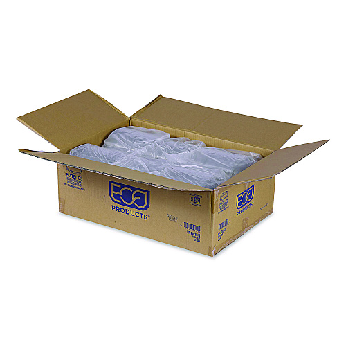 Eco-Products 100% Recycled Content Round Plate Lids, Plastic, 9" dia x 1.5" h, Clear, 300/Carton (EPP013LID)