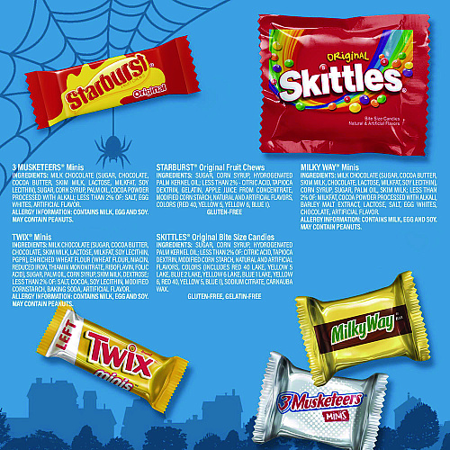 Mars Mixed Chocolate and Sugar Variety, Halloween Bundle, 2 Bags, 215 Pieces (60004104)