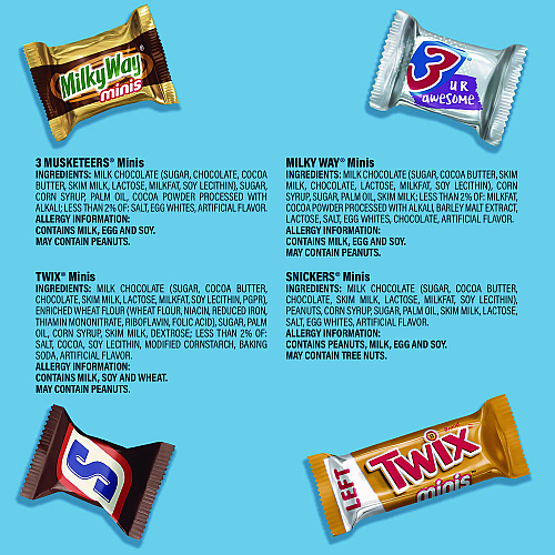 Mars Minis Variety Pack, Chocolate, 49.44 oz Bag, 180 Pieces (22002451)