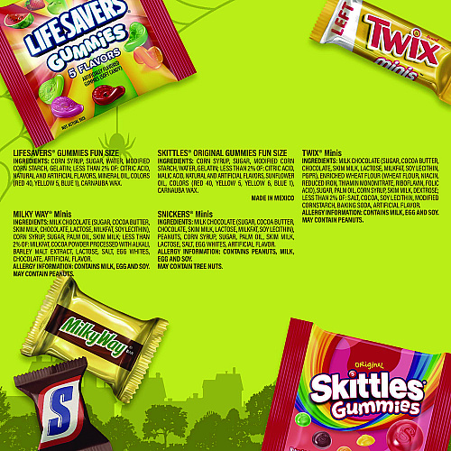 Mars Mixed Chocolate and Gummies Variety, Halloween Bundle, 2 Bags, 155 Pieces (60004105)