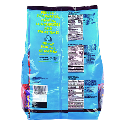 Hershey's Assorted Minis Value Pack, Assorted Chocolates, 63.4 oz Bag, 230 Pieces (22002450)