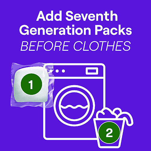 Seventh Generation Natural Laundry Detergent Packs, Powder, Lavender Scent, 45 Packets/Pack, 8/Carton (62692700)