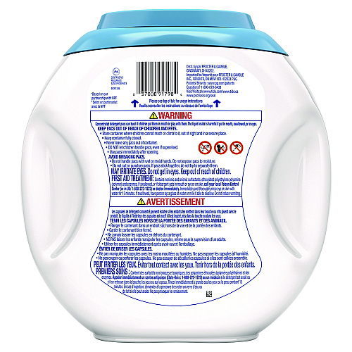 Tide Pods, Unscented, 81 Pods/Tub (91798EA)