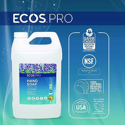 ECOS PRO Liquid Hand Soap, Lavender, 1 gal, 4/Carton (PL966504CT)