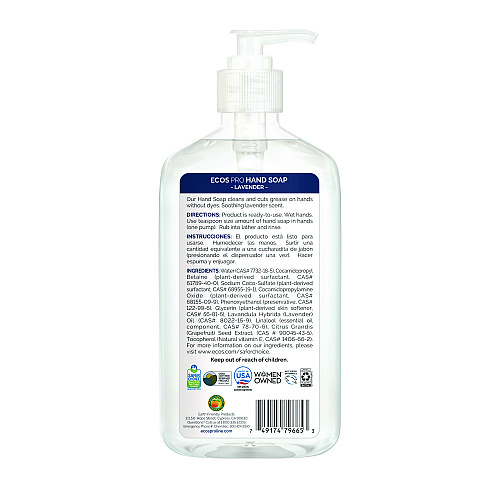ECOS PRO Liquid Hand Soap, Lavender, 17 oz, 6/Carton (PL96656CT)