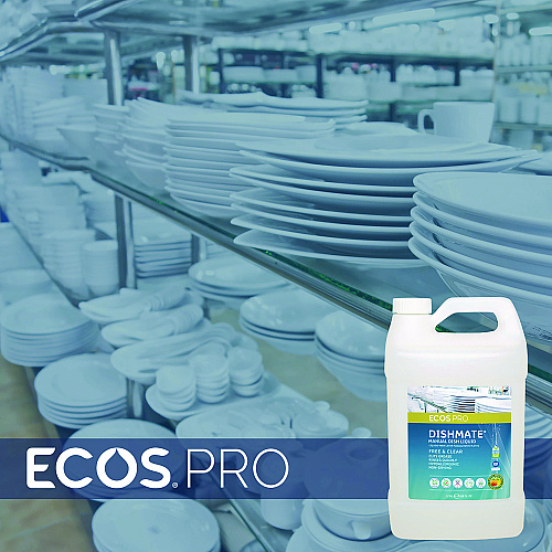 ECOS PRO Dishmate Manual Dish Liquid, Free and Clear, 1 gal Jug, 4/Carton (PL972104CT)