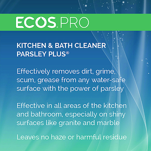 ECOS PRO Parsley Plus All-Purpose Kitchen and Bathroom Cleaner, Parsely Scent, 32 oz Spray Bottle, 6/Carton (PL97466CT)