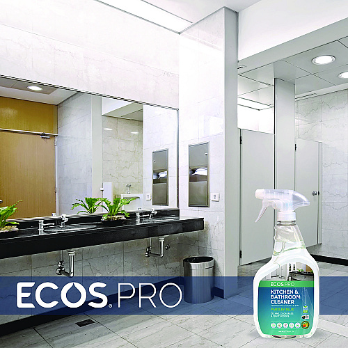 ECOS PRO Parsley Plus All-Purpose Kitchen and Bathroom Cleaner, Parsely Scent, 32 oz Spray Bottle, 6/Carton (PL97466CT)