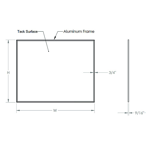 Ghent Vinyl Bulletin Board with Aluminum Frame, 87.91" x 48.5", Ebony Surface, Satin Aluminum Frame (AV47183)
