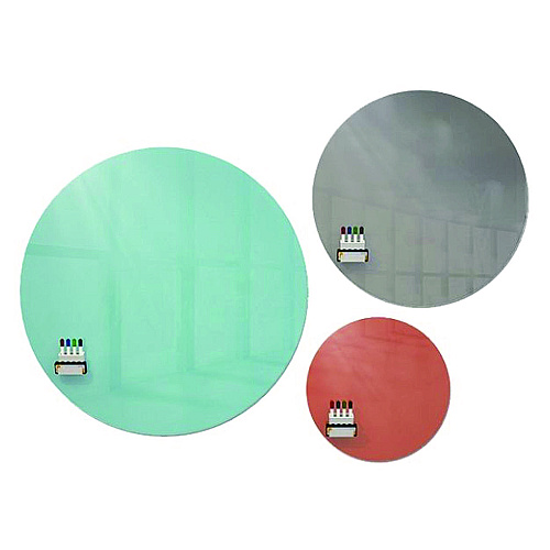 Ghent Coda Low Profile Circular Magnetic Glassboard, 36 x 36, Smoke Surface (CDAGM36SK)