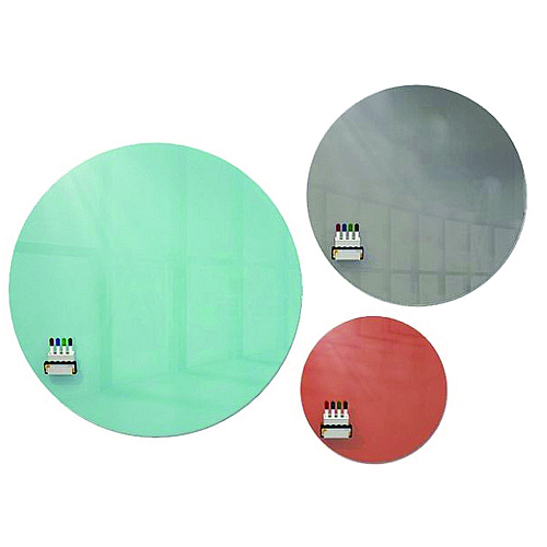 Ghent Coda Low Profile Circular Non-Magnetic Glassboard, 36 x 36, Smoke Surface (CDAGN36SK)