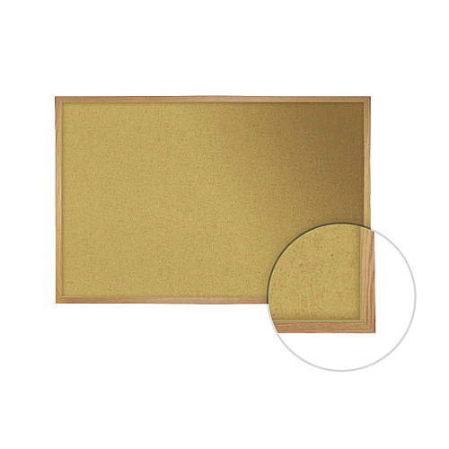 Ghent Natural Cork Bulletin Board with Wood Frame, 87.94" x 48.5", Tan Surface, Natural Oak Frame (WK47)