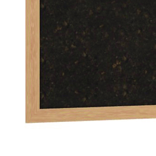 Ghent Natural Cork Bulletin Board with Wood Frame, 87.94" x 48.5", Chocolate Surface, Natural Oak Frame (WKCH47)