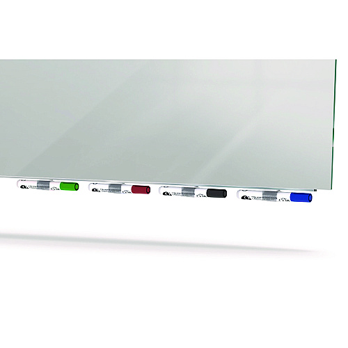 Ghent Aria Low-Profile Frameless Magnetic Glassboard, 36" x 24", Gray Surface (ARIASM23GY)