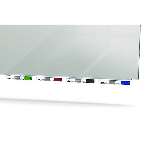 Ghent Aria Low-Profile Frameless Magnetic Glassboard, 120" x 48", Gray Surface (ARIASM410GY)