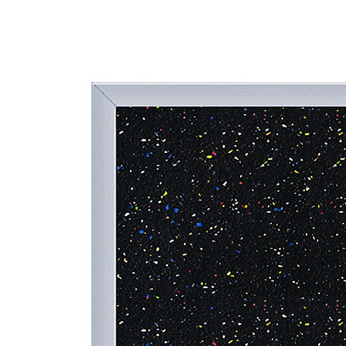 Ghent Recycled Bulletin Board, 87.91 x 48.5, Confetti Surface, Satin Aluminum Frame (ATR47CF)
