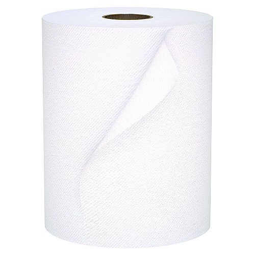 Scott Universal 100% Recycled Fiber Hard Roll Paper Towels, 1-Ply, 8" x 800 ft, White, 6 Rolls/Carton (56158)
