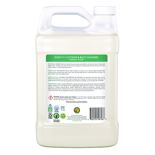 ECOS PRO Parsley Plus All-Purpose Kitchen and Bathroom Cleaner, Herbal Scent, 1 gal Bottle, 4/Carton (PL974604CT)