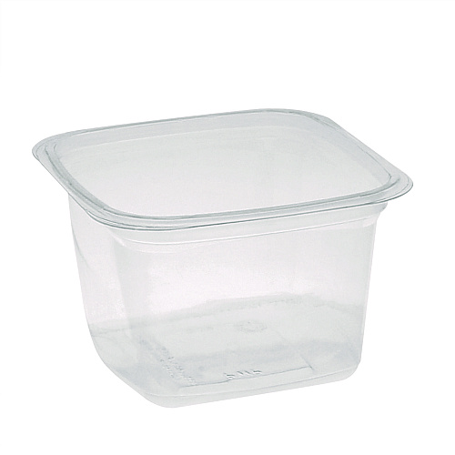 Pactiv PET Square Container, 16 oz, 4 x 4 x 3, Clear, Plastic, 480/Carton (4S18Y)