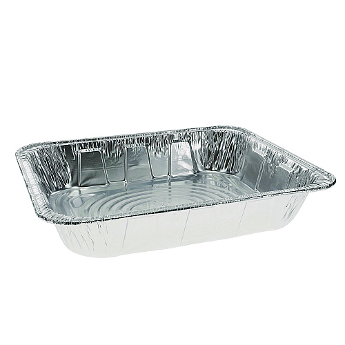 Pactiv Aluminum Steam Table Pan, Heavy Duty Deep Half-Size, 2.6" Deep, 11.8 x 9.4, 100/Carton (Y6132XHCH)
