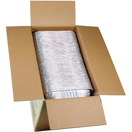 Pactiv Aluminum Steam Table Pan, Heavy Duty Deep Half-Size, 2.6" Deep, 11.8 x 9.4, 100/Carton (Y6132XHCH)