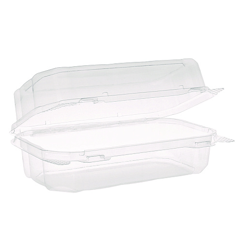 Pactiv Hoagie Hinged Lid Container, 9 x 5.5 x 3.2, Clear, Plastic, 220/Carton (YCASH3011UCH)