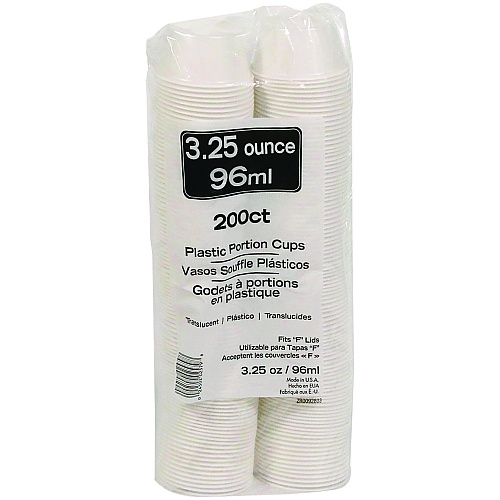 Pactiv Plastic Portion Cup, 3.25 oz, Translucent, 3,000/Carton (YS300A)