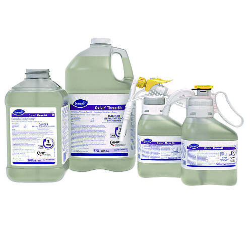 Diversey Oxivir Three 64, Surfectant Scent, 2.5 L Bottle, 2/Carton (101106009)