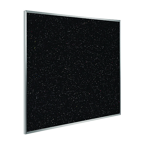 Ghent Recycled Bulletin Board, 87.91 x 48.5, Confetti Surface, Satin Aluminum Frame (ATR47CF)