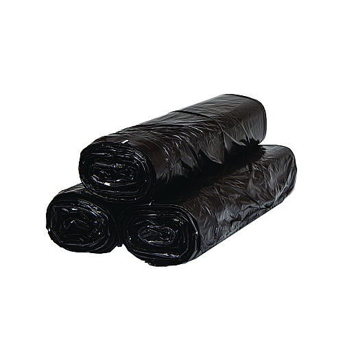 Trinity Plastics Low-Density Can Liners, 33 gal, 1.25 mil, 33" x 39", Black, Flat Pack, 250/Carton (ML3339)