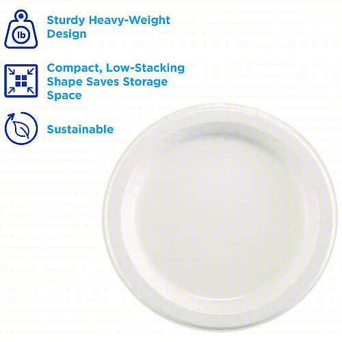 Dixie Ultra Heavy-Weight Paper Plates, 10" dia, White, 125/Pack, 4 Packs/Carton (SXP10W)